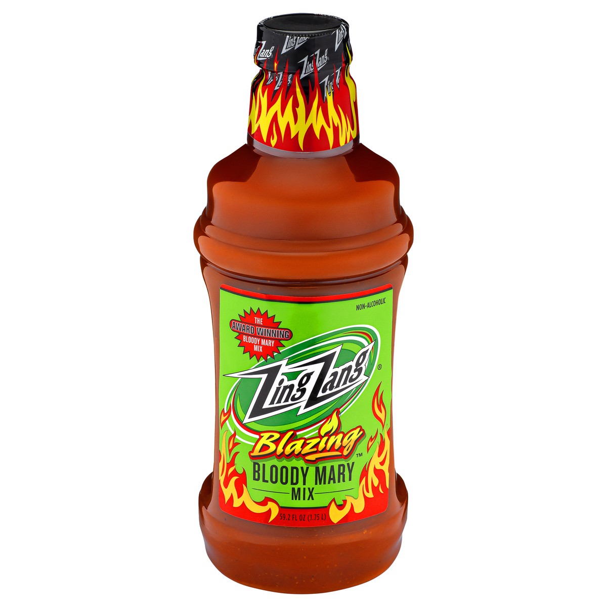 slide 3 of 13, Zing Zang Blazing Bloody Mary Mix, Non-Alcoholic Cocktail Mixer, 1.75L Bottle, 1.75 liter