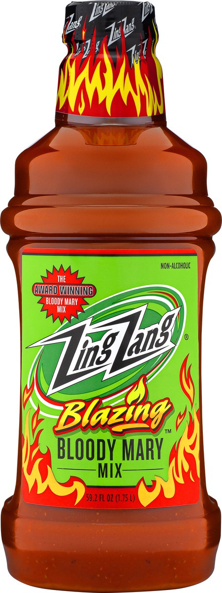 slide 6 of 13, Zing Zang Blazing Bloody Mary Mix, Non-Alcoholic Cocktail Mixer, 1.75L Bottle, 1.75 liter