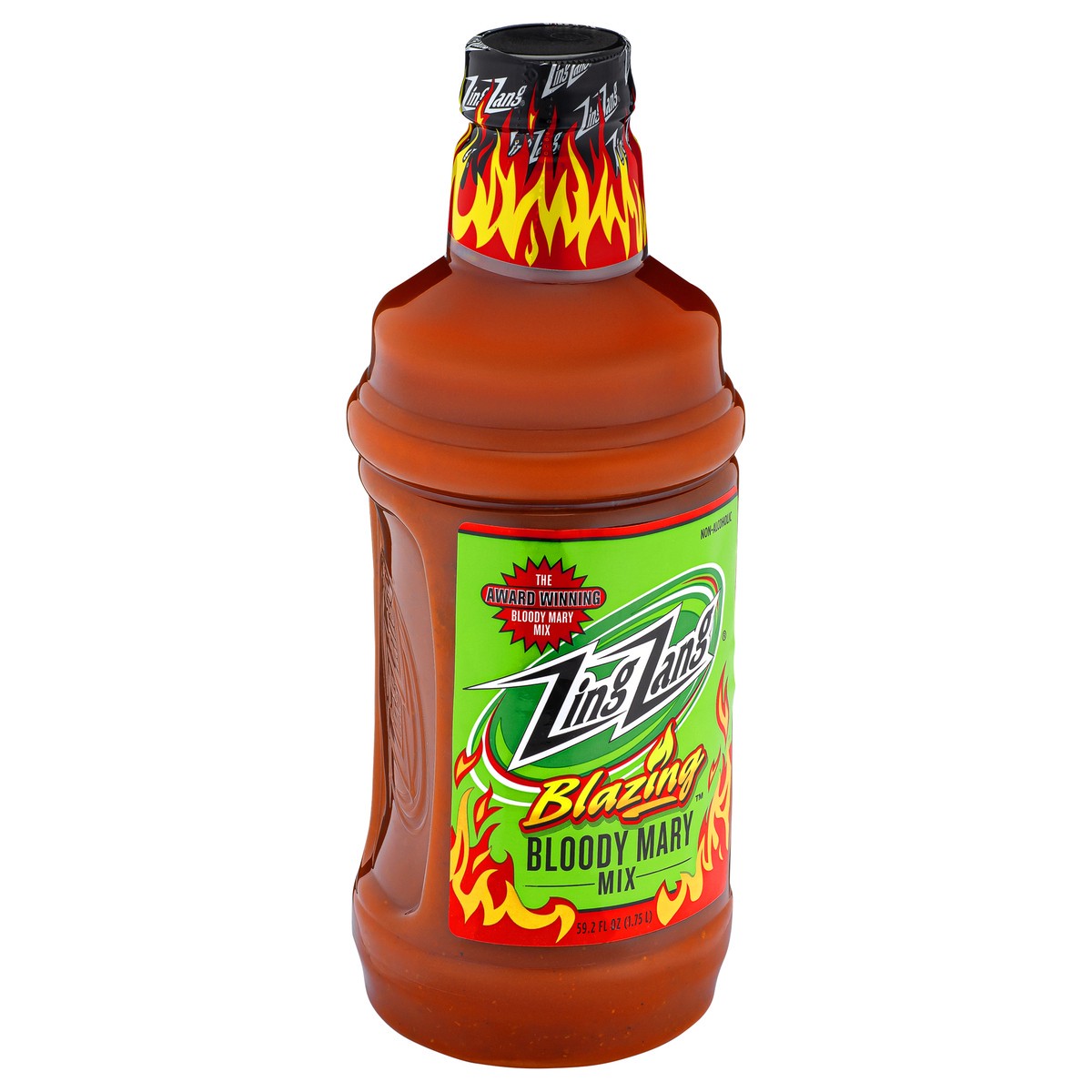 slide 12 of 13, Zing Zang Blazing Bloody Mary Mix, Non-Alcoholic Cocktail Mixer, 1.75L Bottle, 1.75 liter