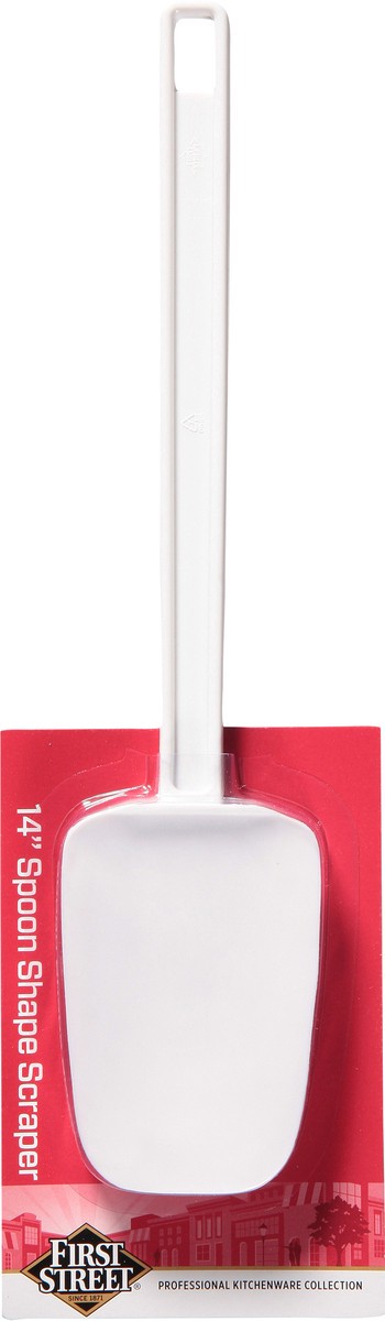 slide 9 of 12, First Street Low Heat Scraper Spoon 14 Inch, 1 ct