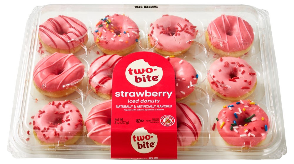 slide 2 of 3, Bakery Fresh Strawberry Assorted Mini Donuts, 8 oz