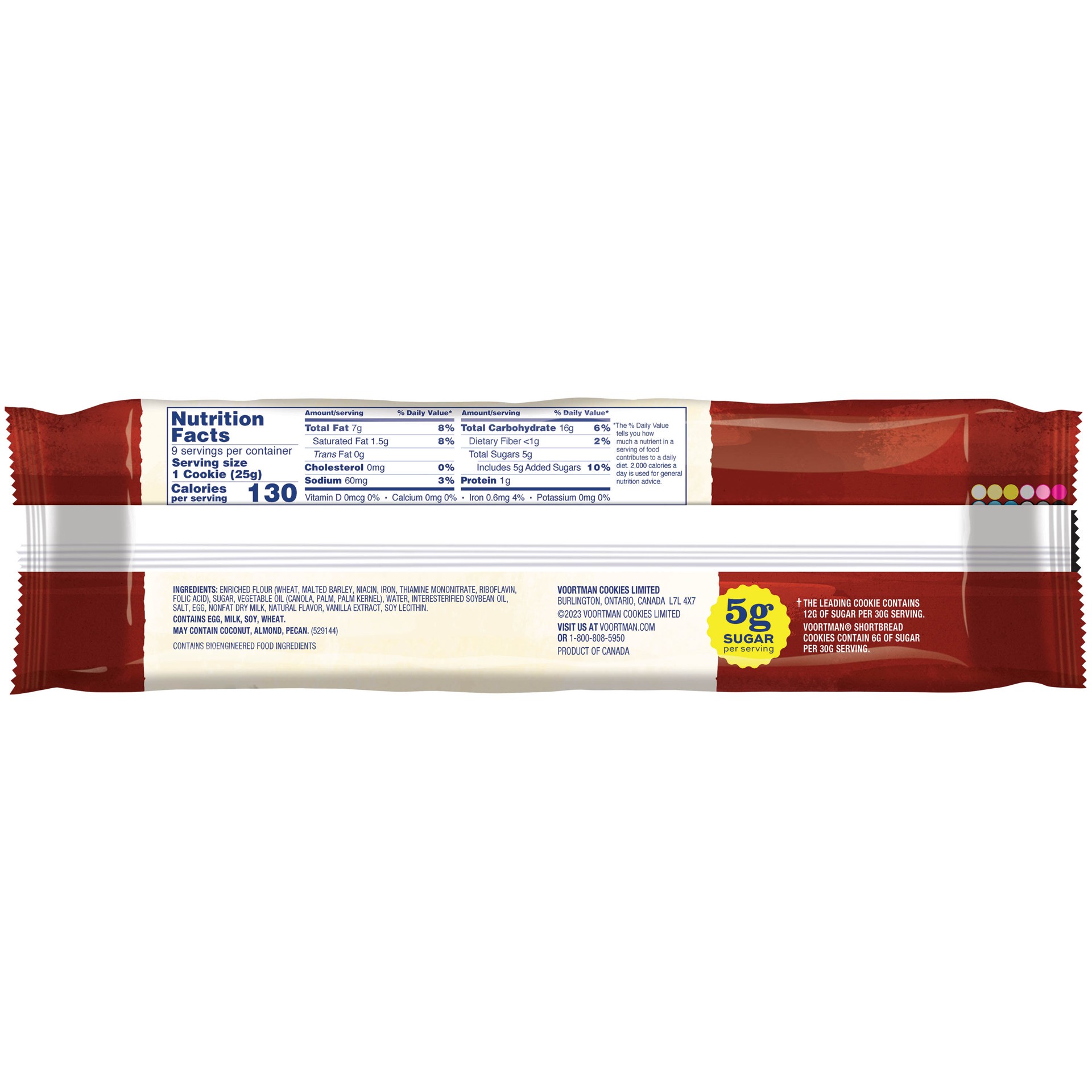 slide 3 of 5, VOORTMAN Bakery Perfectly Sweet Shortbread Cookies, 8 OZ, 8 oz