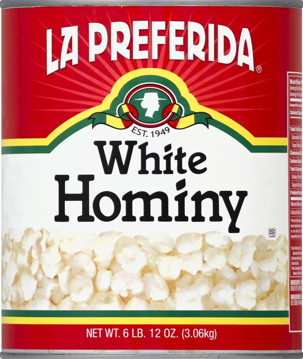 slide 2 of 2, La Preferida Hominy 108 oz, 108 oz