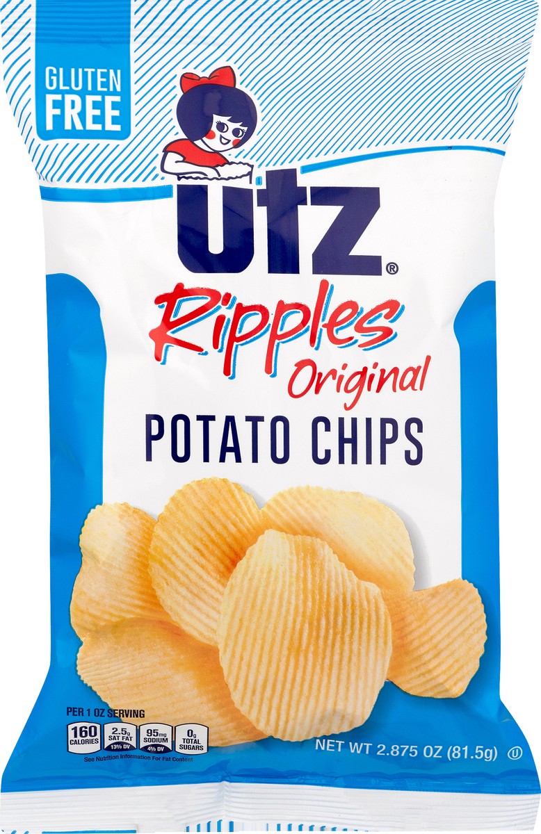 slide 6 of 9, Utz Ripples Original Potato Chips 2.875 oz, 2.88 oz