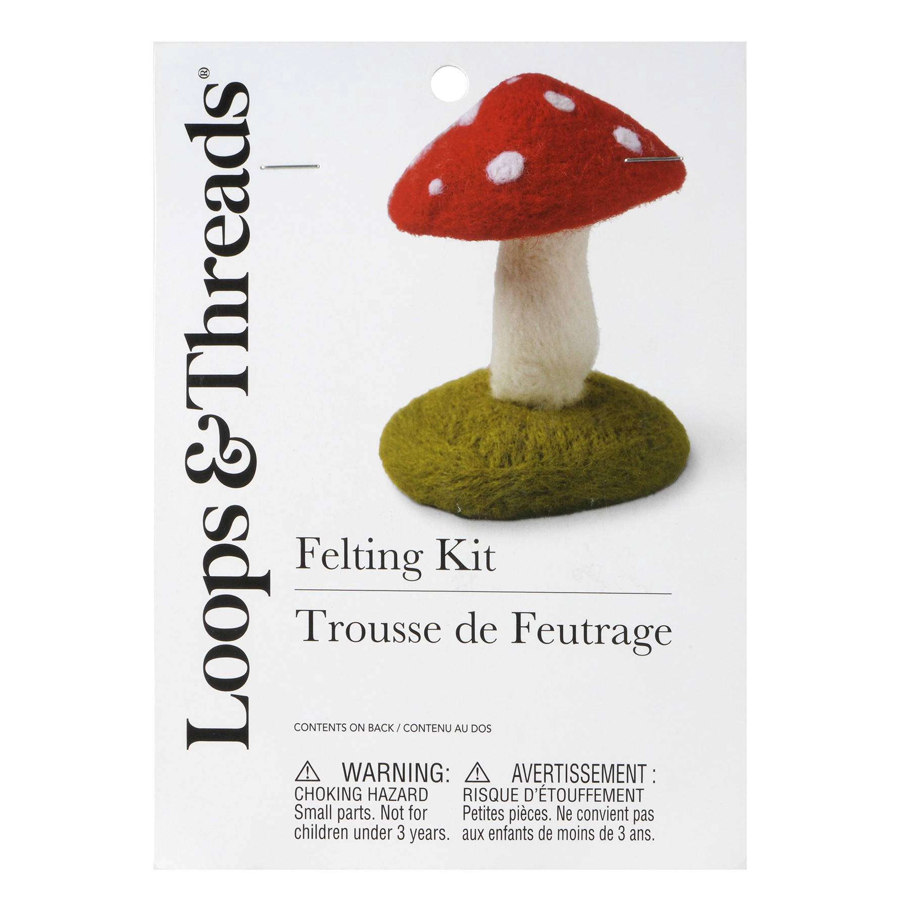 slide 2 of 4, Mushroom Felting Kit By Loops & Threads, 3 in