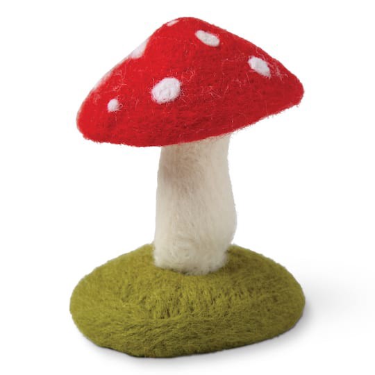 slide 1 of 4, Mushroom Felting Kit By Loops & Threads, 3 in