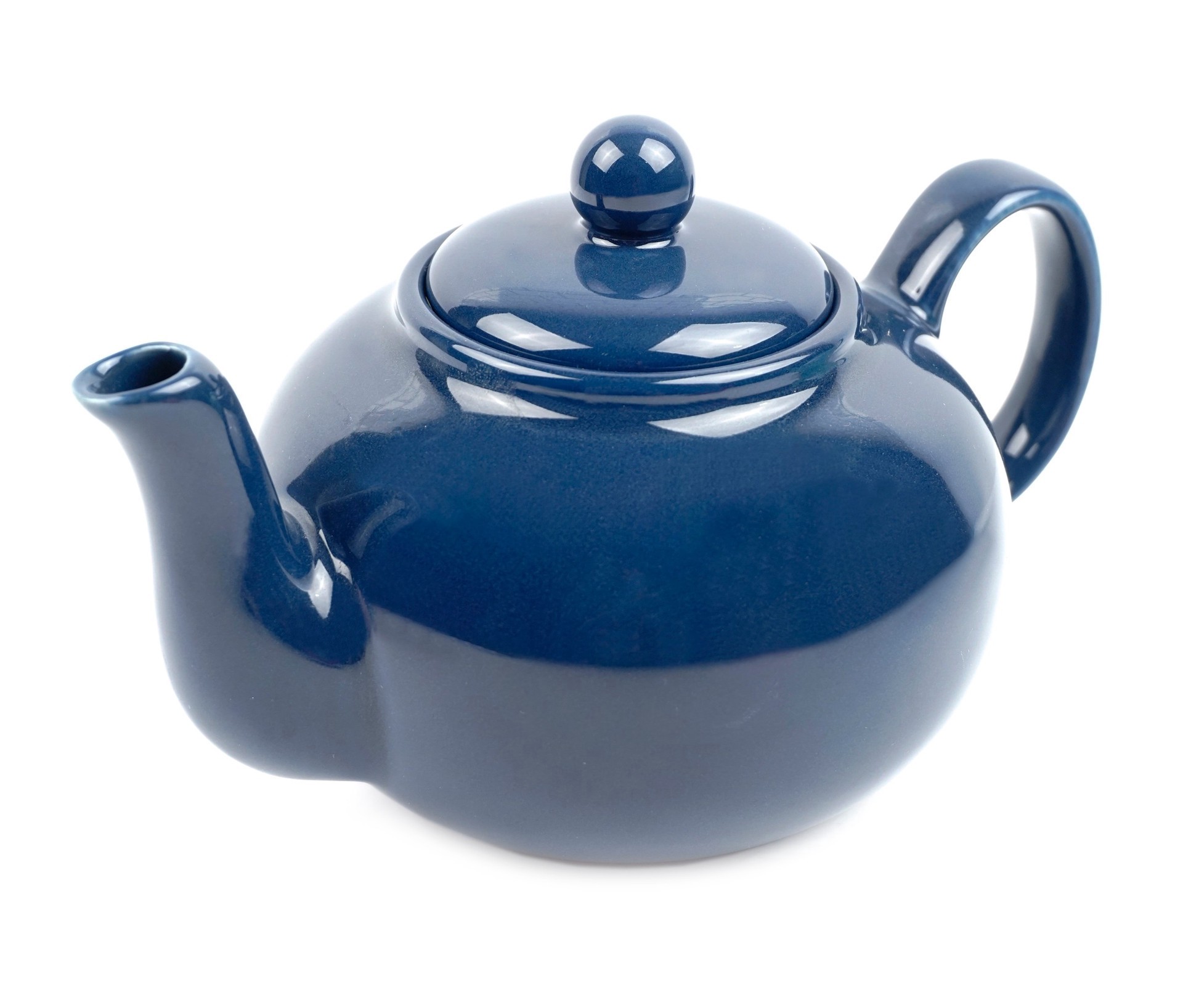 slide 1 of 1, RSVP International Blue Stoneware Teapot, 16 oz