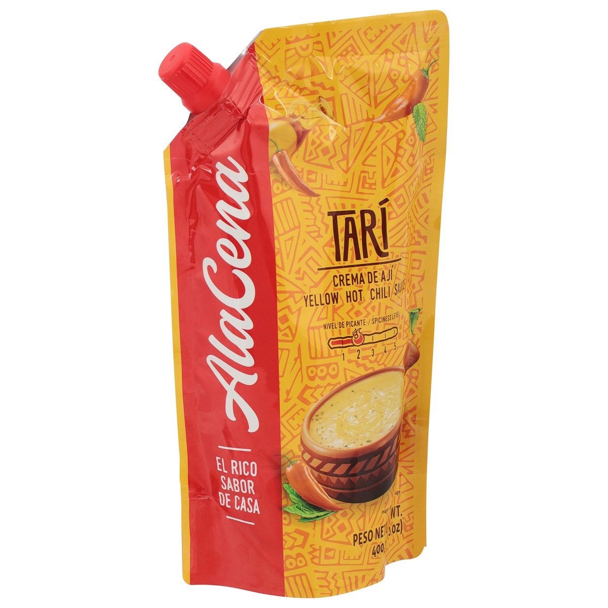 slide 3 of 9, AlaCena Yellow Hot Chili Sauce 14.11 oz, 14.11 oz