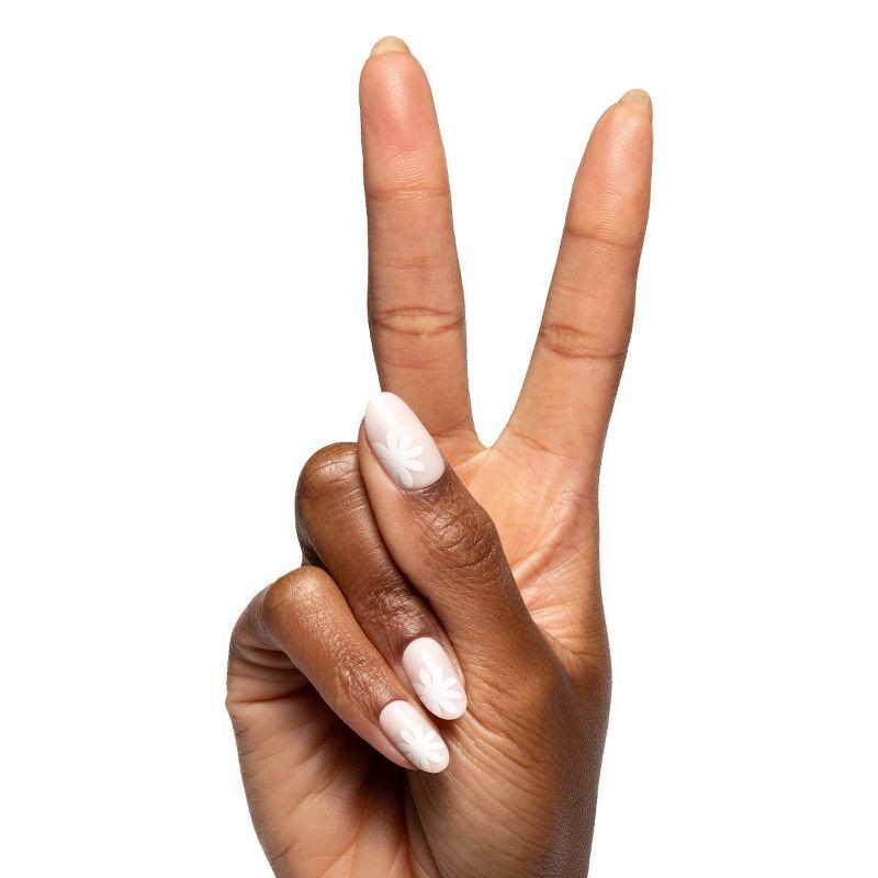 slide 3 of 6, Olive & June Fake Nails - Daisy Pop - M Oval - 32ct, 32 ct