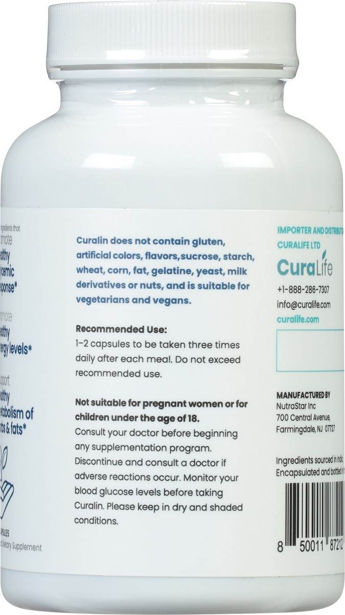 slide 4 of 9, CuraLin Blood Sugar Support 90 Capsules, 90 ct