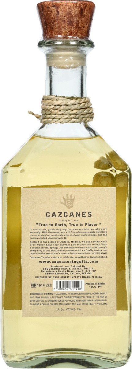 slide 9 of 11, Cazcanes Tequila Reposado Tequila 750 ml, 750 ml