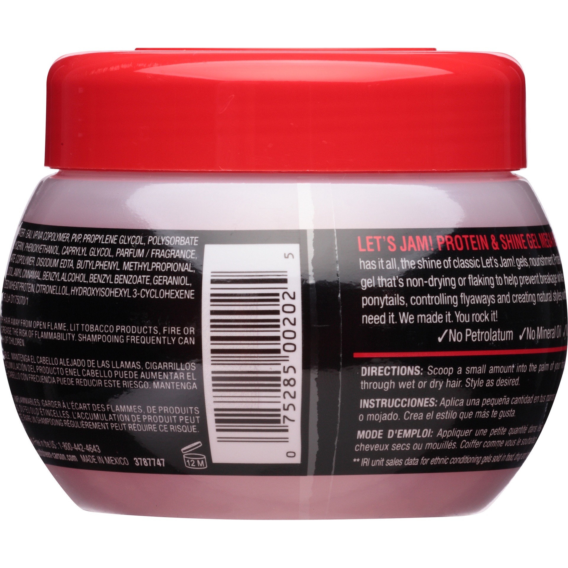 slide 4 of 6, Let's Jam! Mega Hold Protein Styling Gel, 9 oz