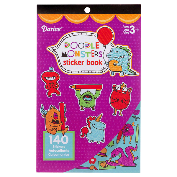 slide 1 of 1, Darice Sticker Book Doodle Monsters, 1 ct