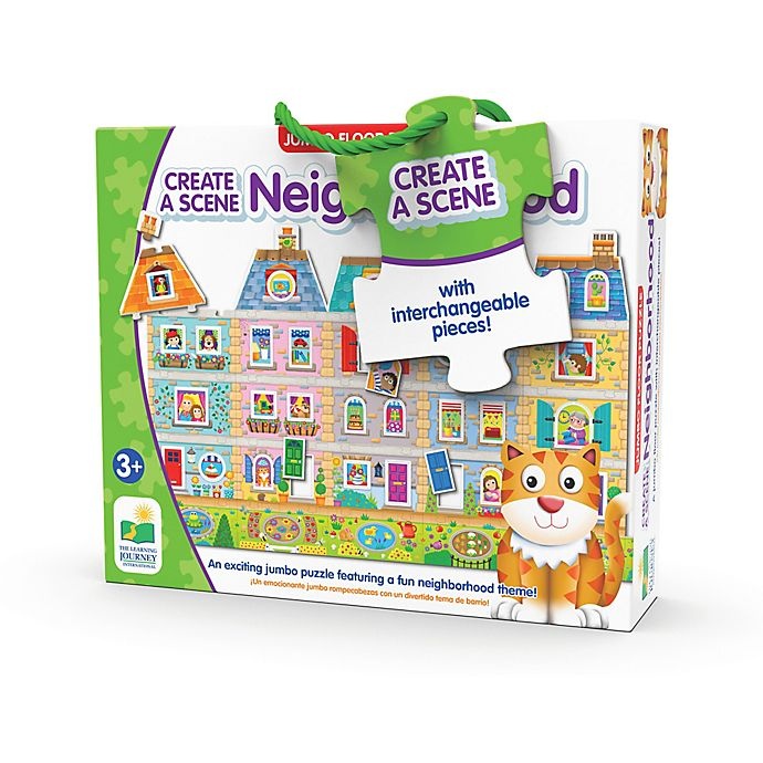 slide 2 of 2, The Learning Journey Create a Scene Neighborhood Puzzle, 60 ct