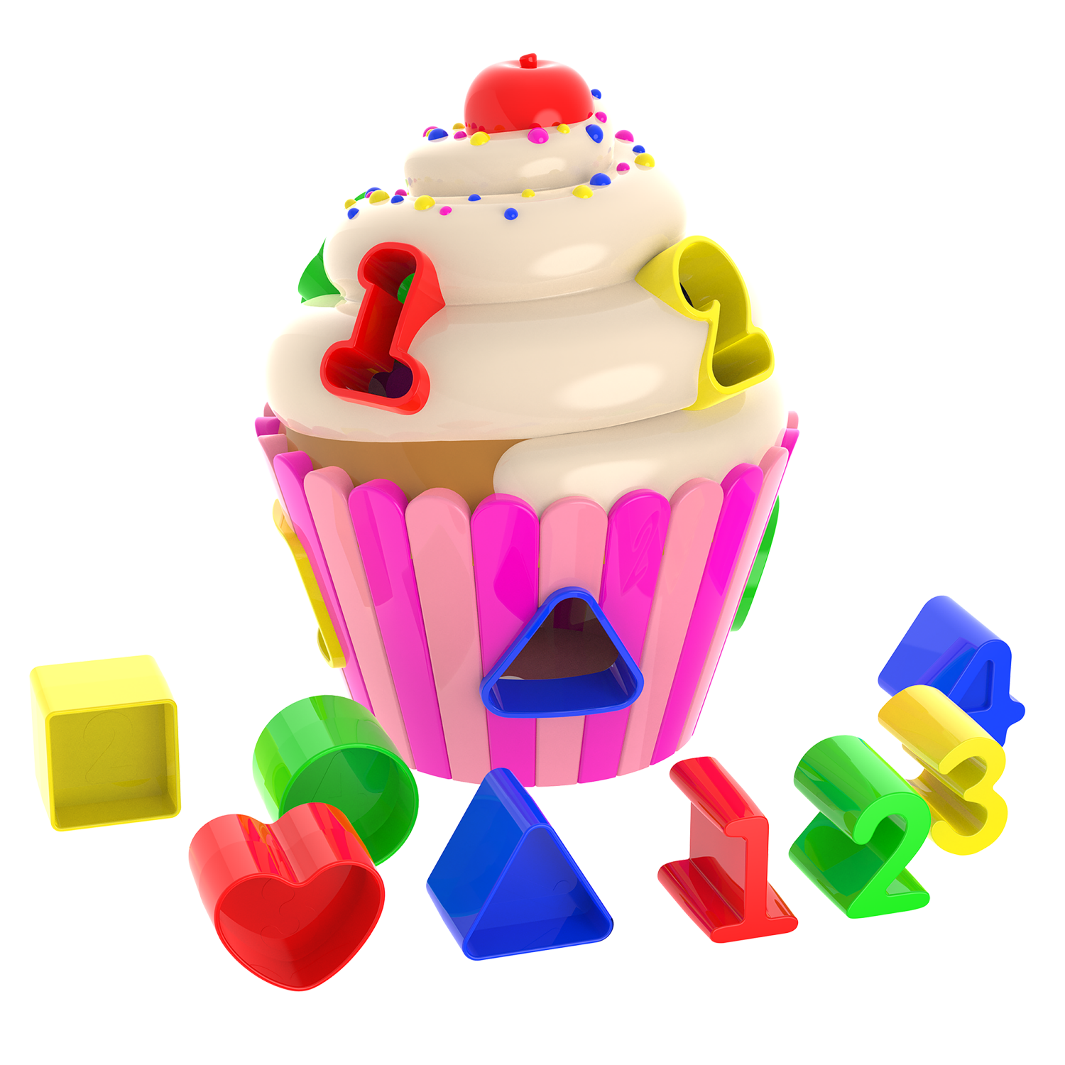 slide 2 of 2, Cupcake Shape Sorter, 1 ct