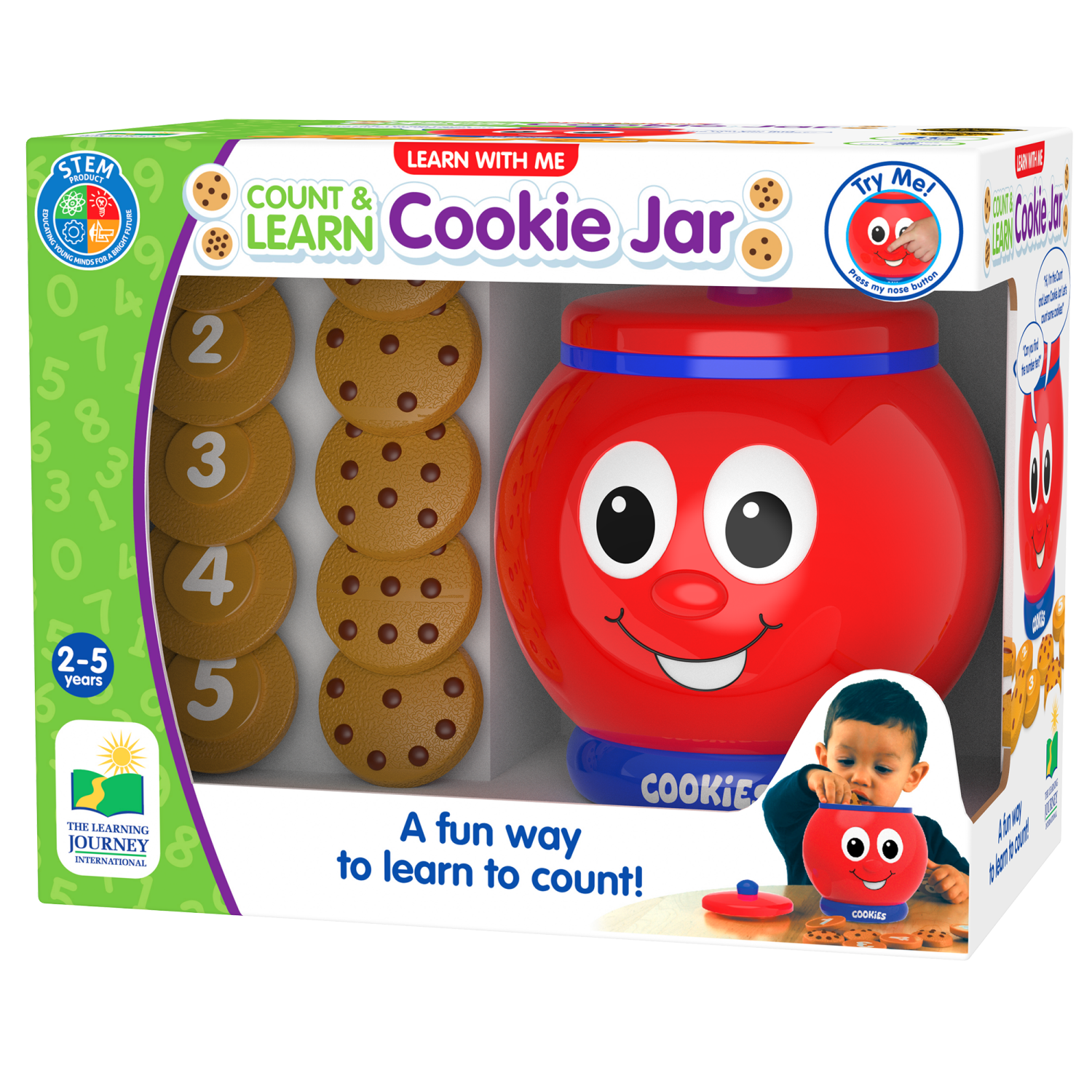 slide 1 of 2, The Learning Journey Learn With Me, Count And Learn Cookie Jar, 1 ct