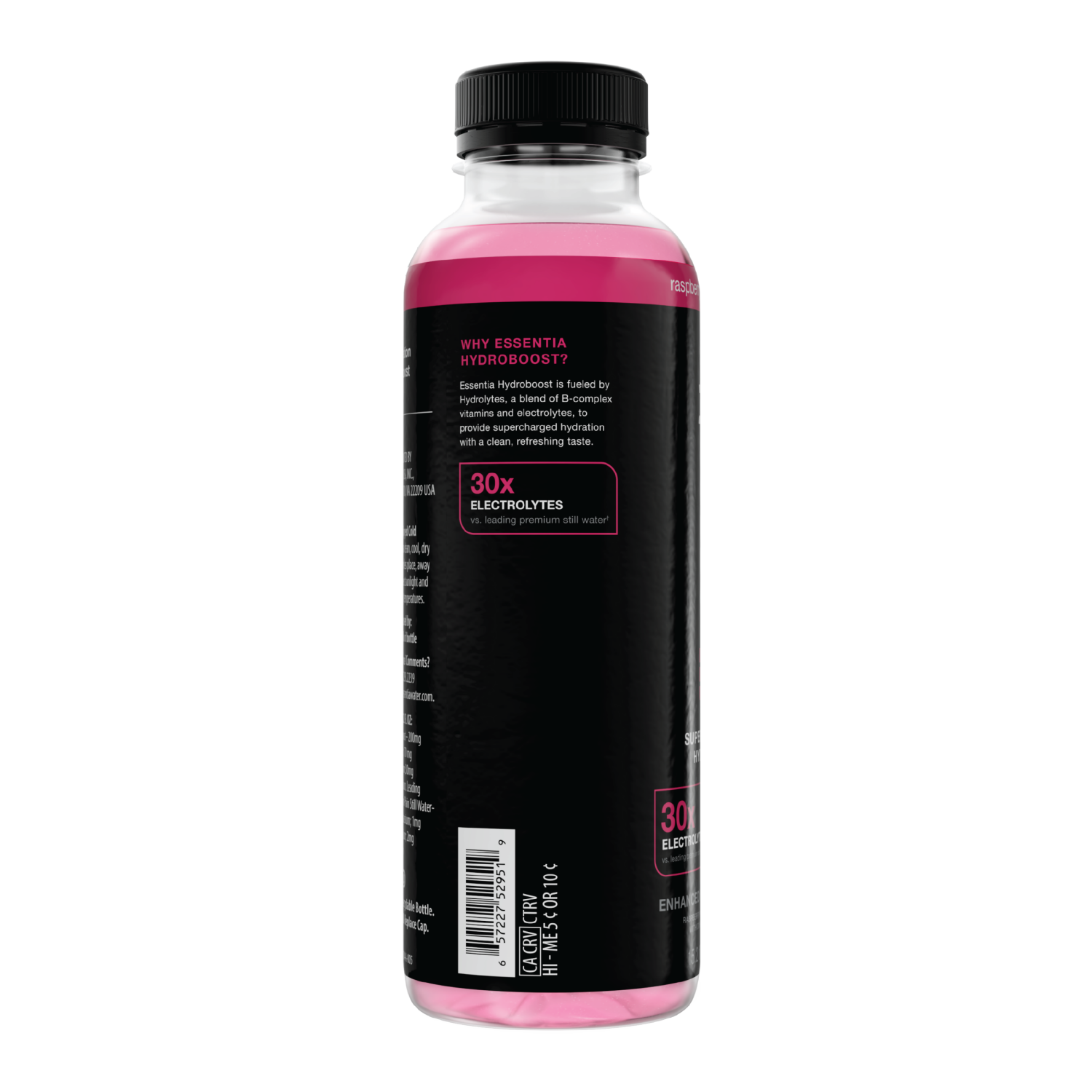slide 2 of 3, ESSENTIA Bottled Water Ionized Akaline Raspberry15.2oz, 15.2 fl oz
