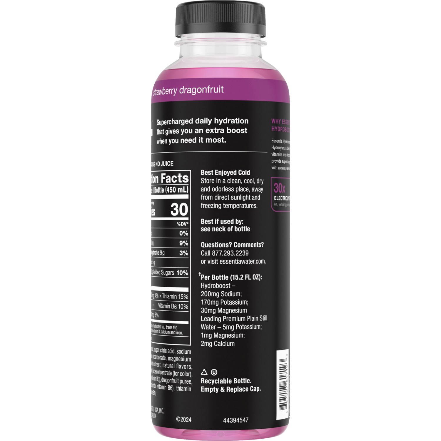 slide 3 of 3, Essentia Hydroboost Dragonfrt, 15.2 oz