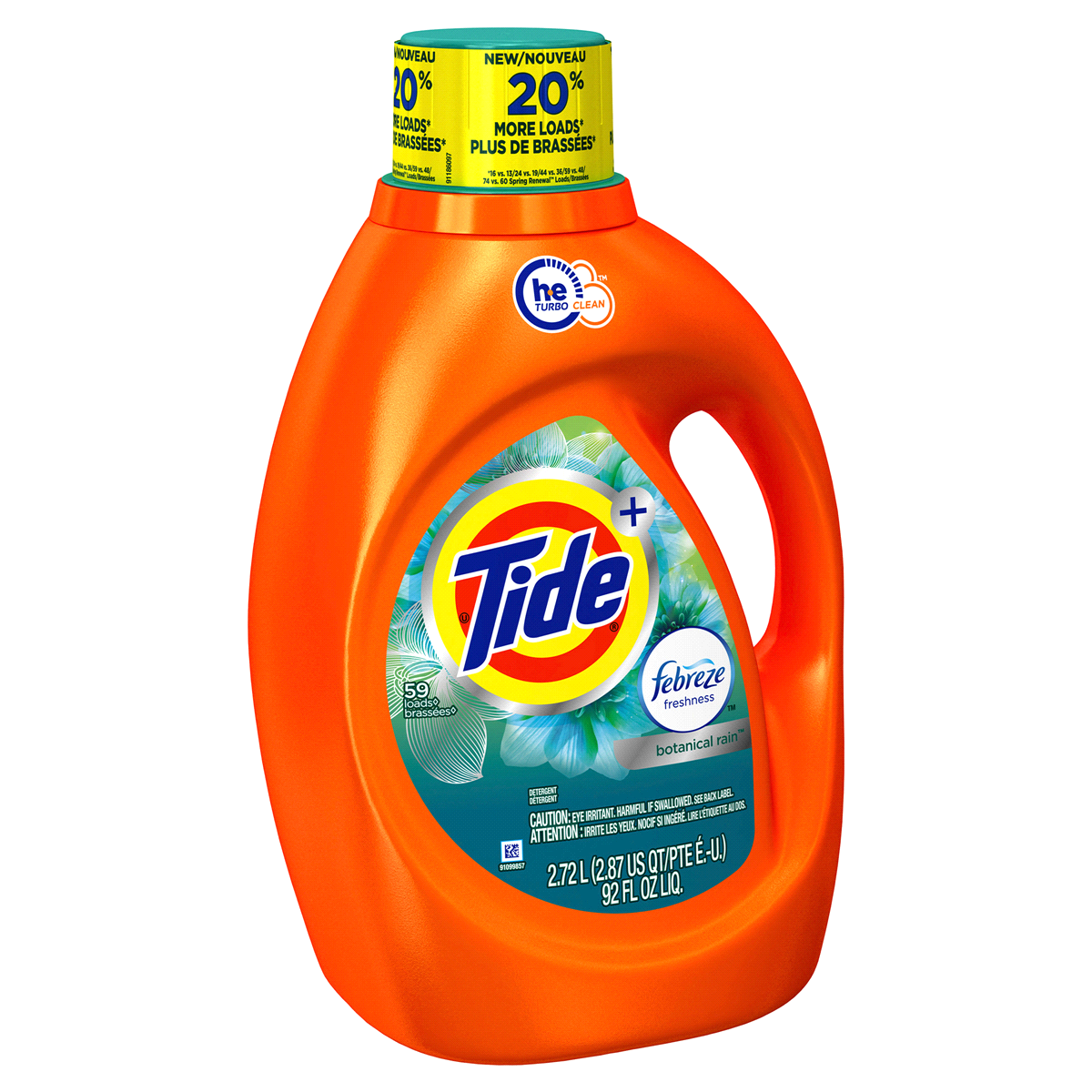 slide 2 of 5, Tide Plus Febreze Freshness Botanical Rain HE Turbo Clean Liquid Laundry Detergent - 92 fl oz, 92 fl oz