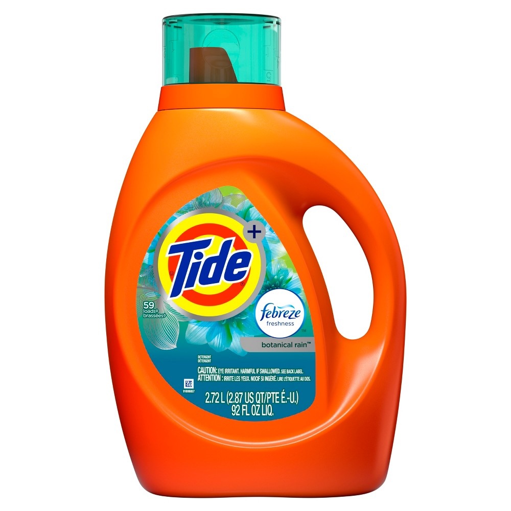 slide 5 of 5, Tide Plus Febreze Freshness Botanical Rain HE Turbo Clean Liquid Laundry Detergent - 92 fl oz, 92 fl oz