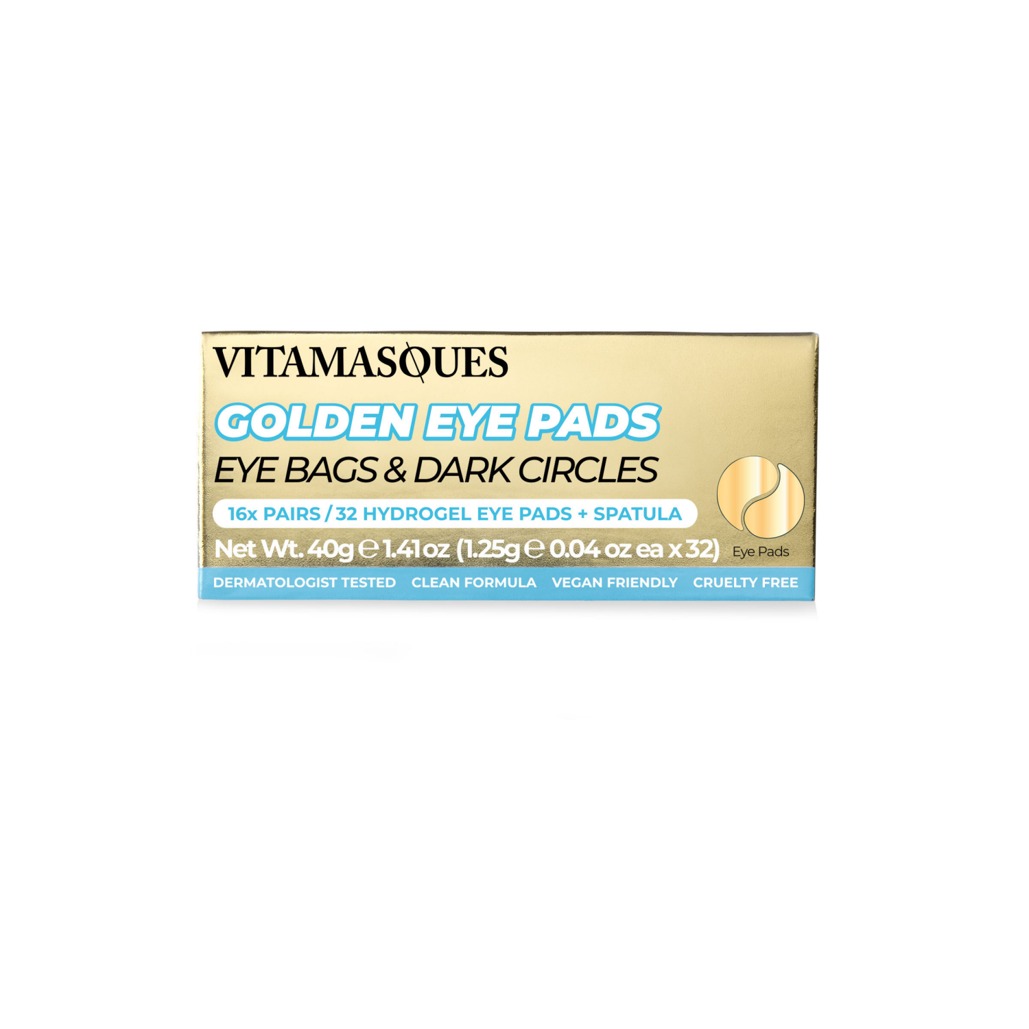 slide 1 of 3, Vitamasques Golden Eye Pads 32 Each, 32 ct