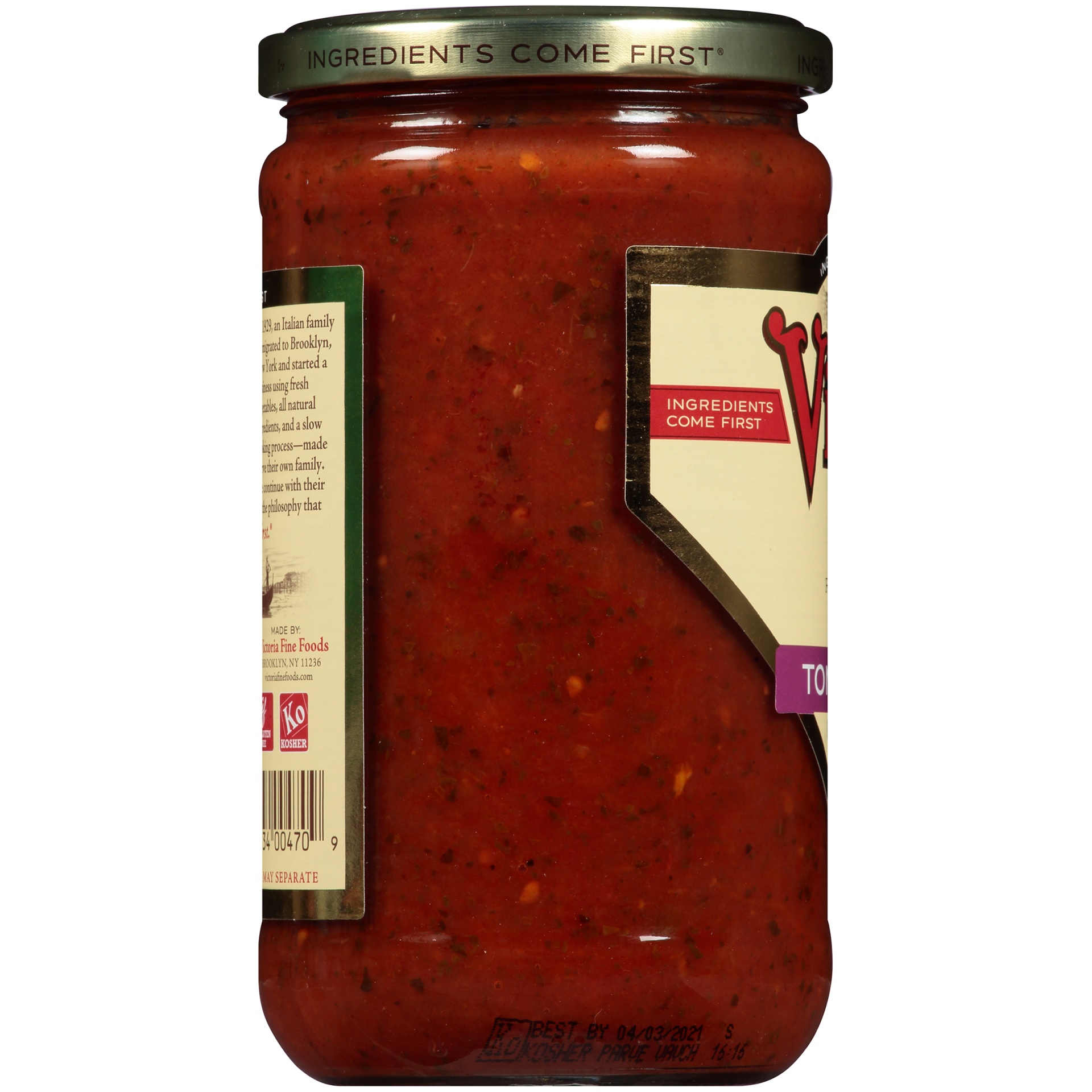 slide 2 of 6, Victoria Tomato Basil Sauce, 24 oz