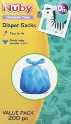 Nuby Value Pack Changing Time Diaper Sacks 200 ea
