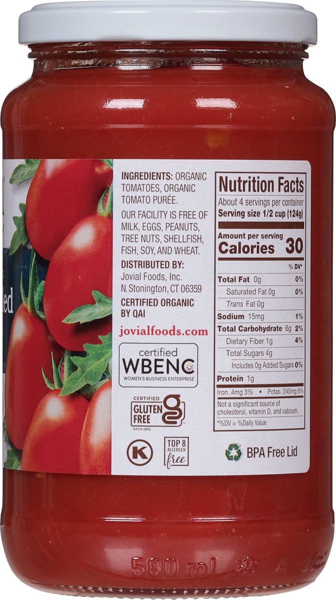 slide 5 of 9, Jovial Organic Whole Peeled Tomatoes 18.3 oz, 18.3 oz