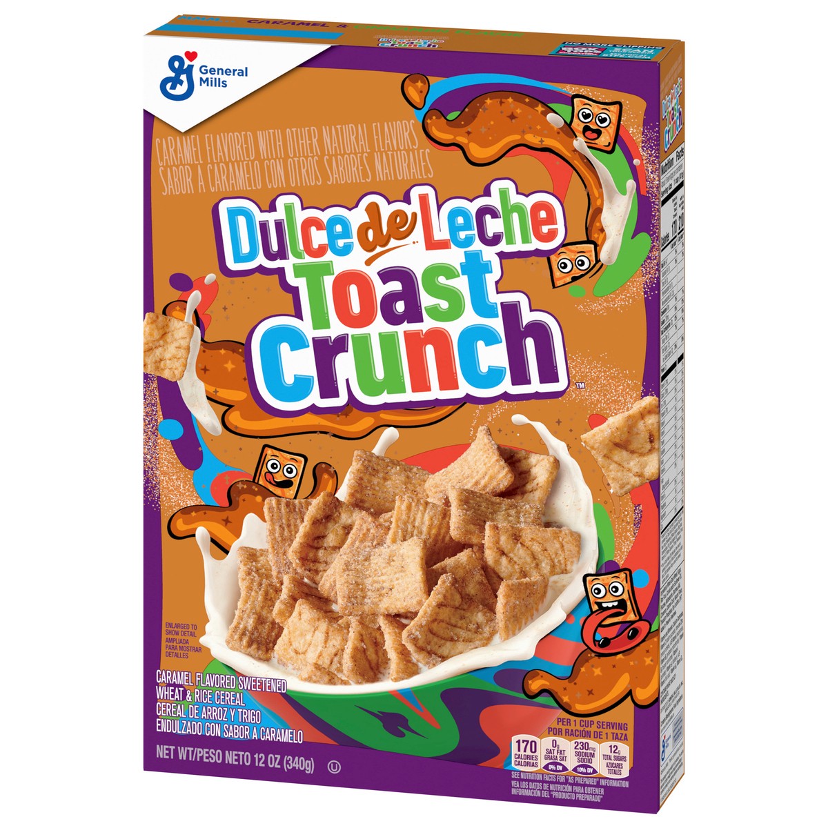 slide 13 of 14, General Mills Dulce de Leche Toast Crunch Breakfast Cereal, 12 oz, 12 oz