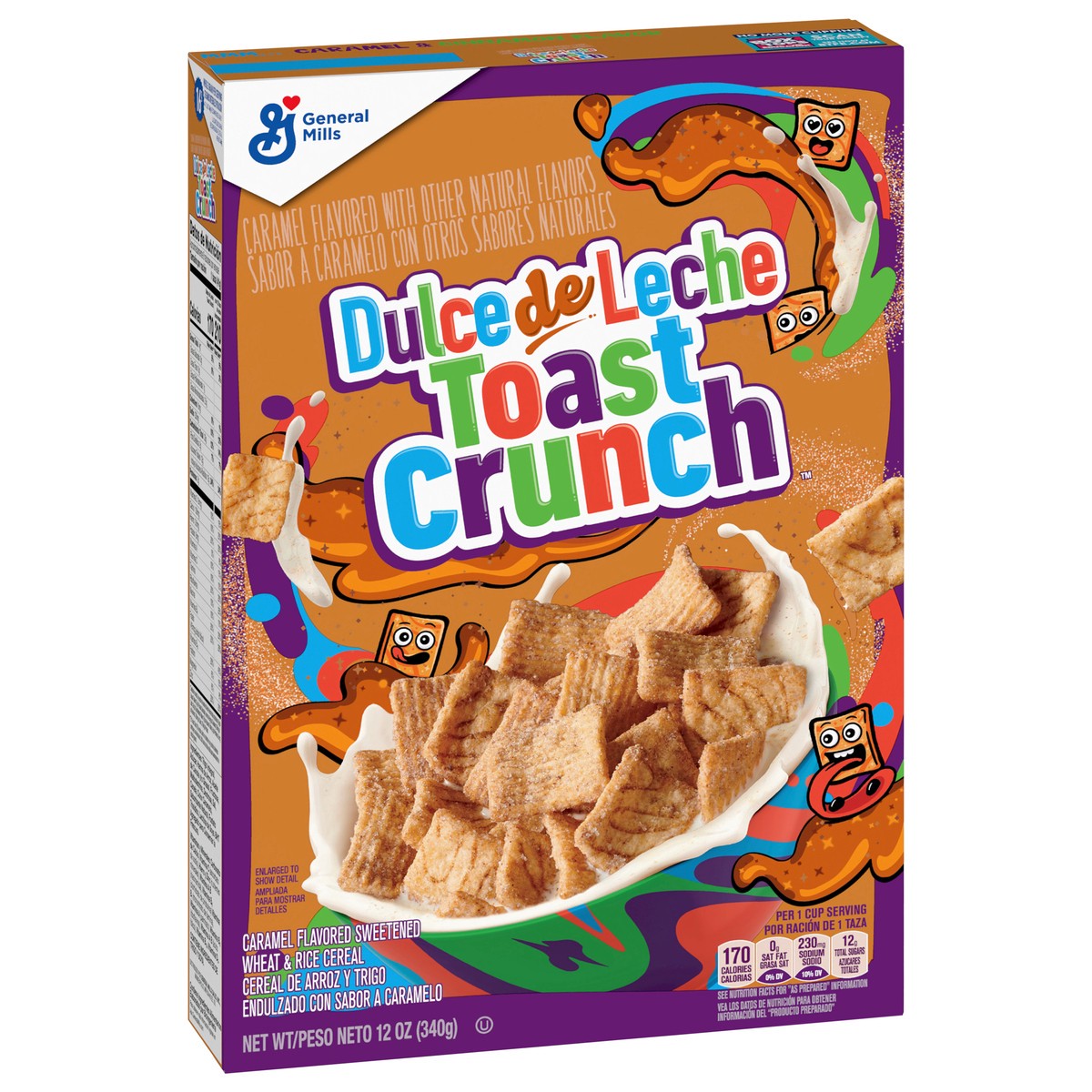 slide 8 of 14, General Mills Dulce de Leche Toast Crunch Breakfast Cereal, 12 oz, 12 oz