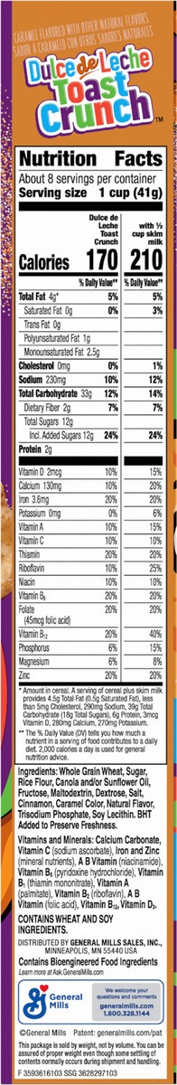 slide 10 of 14, General Mills Dulce de Leche Toast Crunch Breakfast Cereal, 12 oz, 12 oz