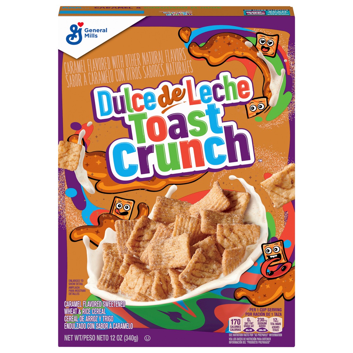 slide 11 of 14, General Mills Dulce de Leche Toast Crunch Breakfast Cereal, 12 oz, 12 oz