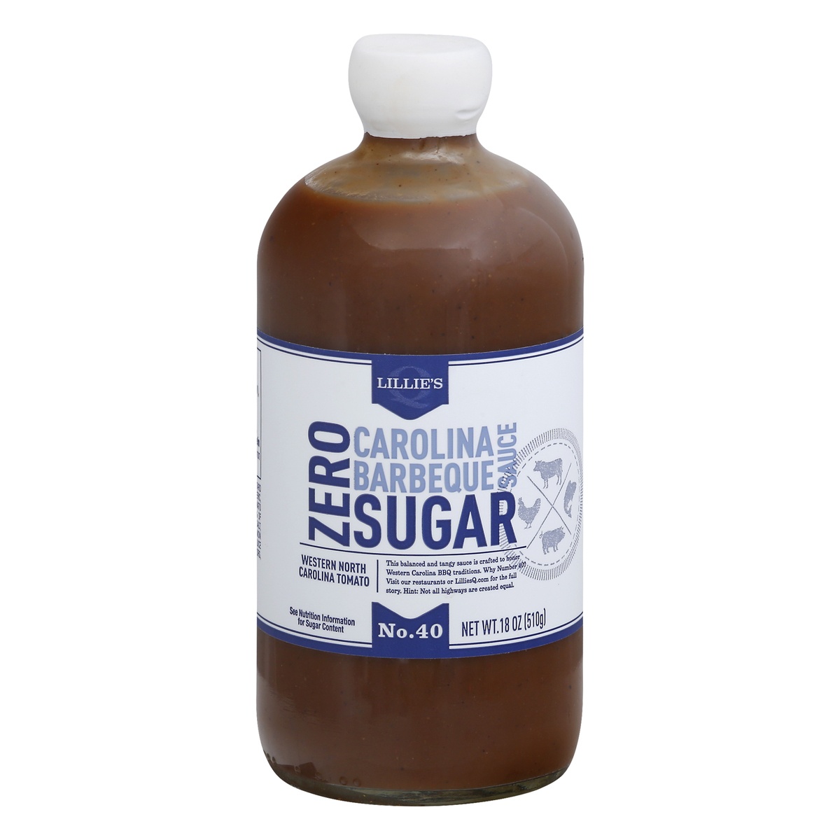 slide 1 of 5, Lillie's Q Zero Sugar Carolina Barbeque Sauce, 18 oz