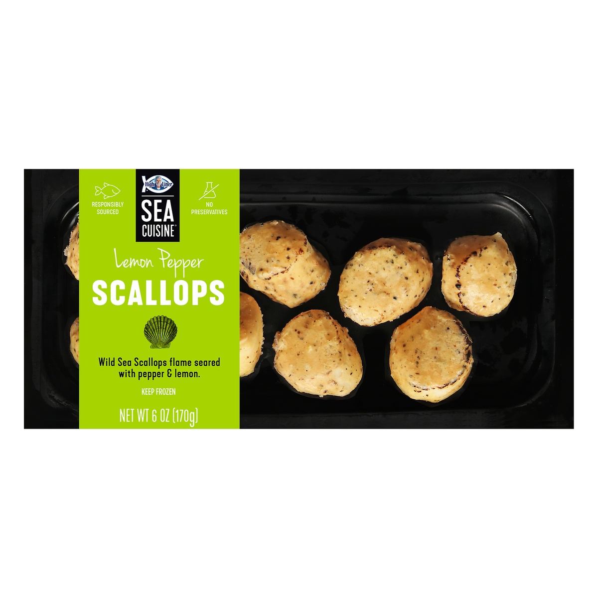 slide 1 of 3, Sea Cuisine Lemon Pepper Scallops 6 oz. Pack, 6 oz