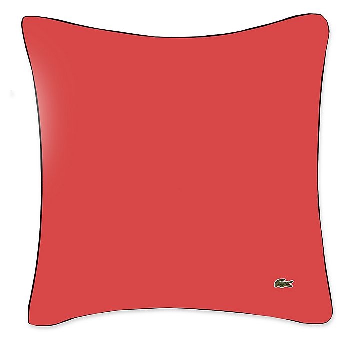 slide 1 of 1, Lacoste Square Linen Throw Pillow - Red, 1 ct