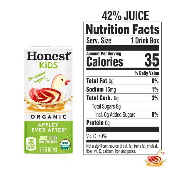 slide 6 of 25, Honest Kids Appley Ever After Cartons- 8 ct, 8 ct