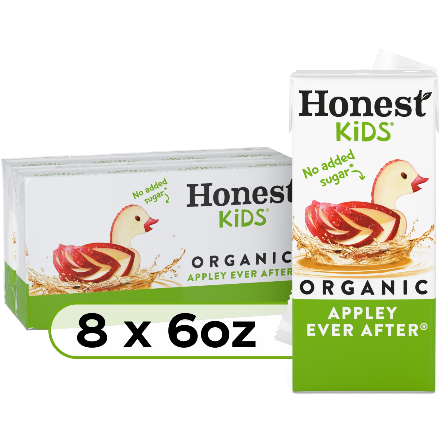 slide 1 of 4, Honest Kids Appley Ever After Cartons, 6 fl oz, 8 Pack, 8 ct
