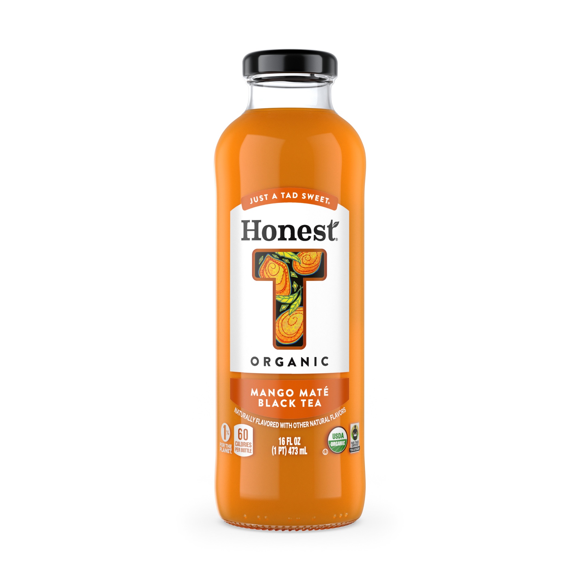 slide 8 of 16, Honest Tea Mango Mate Black Tea Glass Bottle- 16 fl oz, 16 fl oz