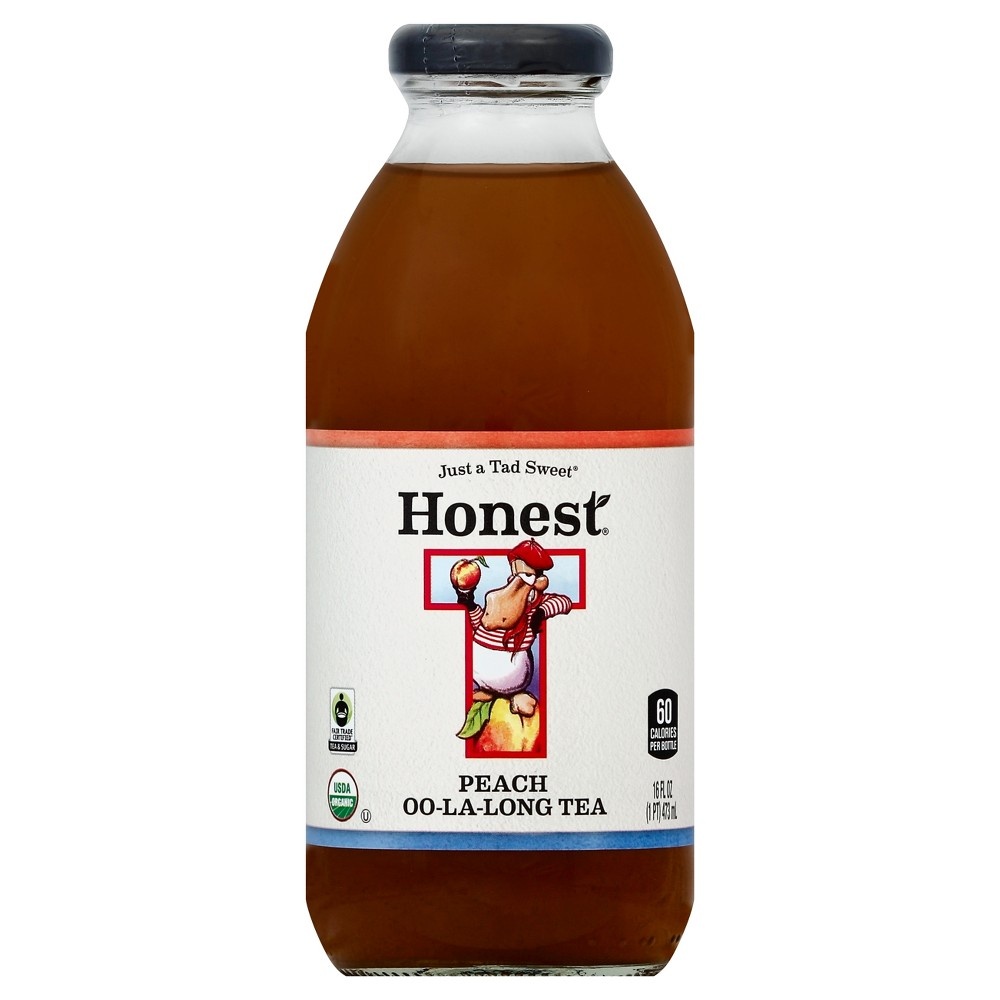 slide 3 of 3, Honest Peach Oolong Tea Glass Bottle, 16 fl oz, 16 fl oz