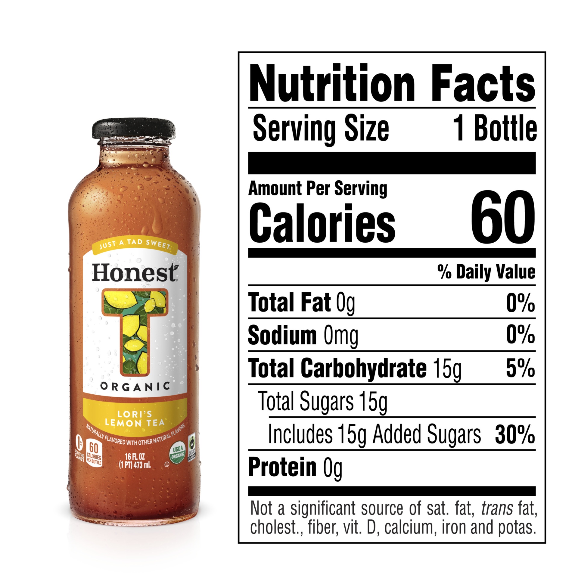 slide 5 of 11, Honest Tea Loris Lemon Glass Bottle, 16 fl oz, 16 fl oz