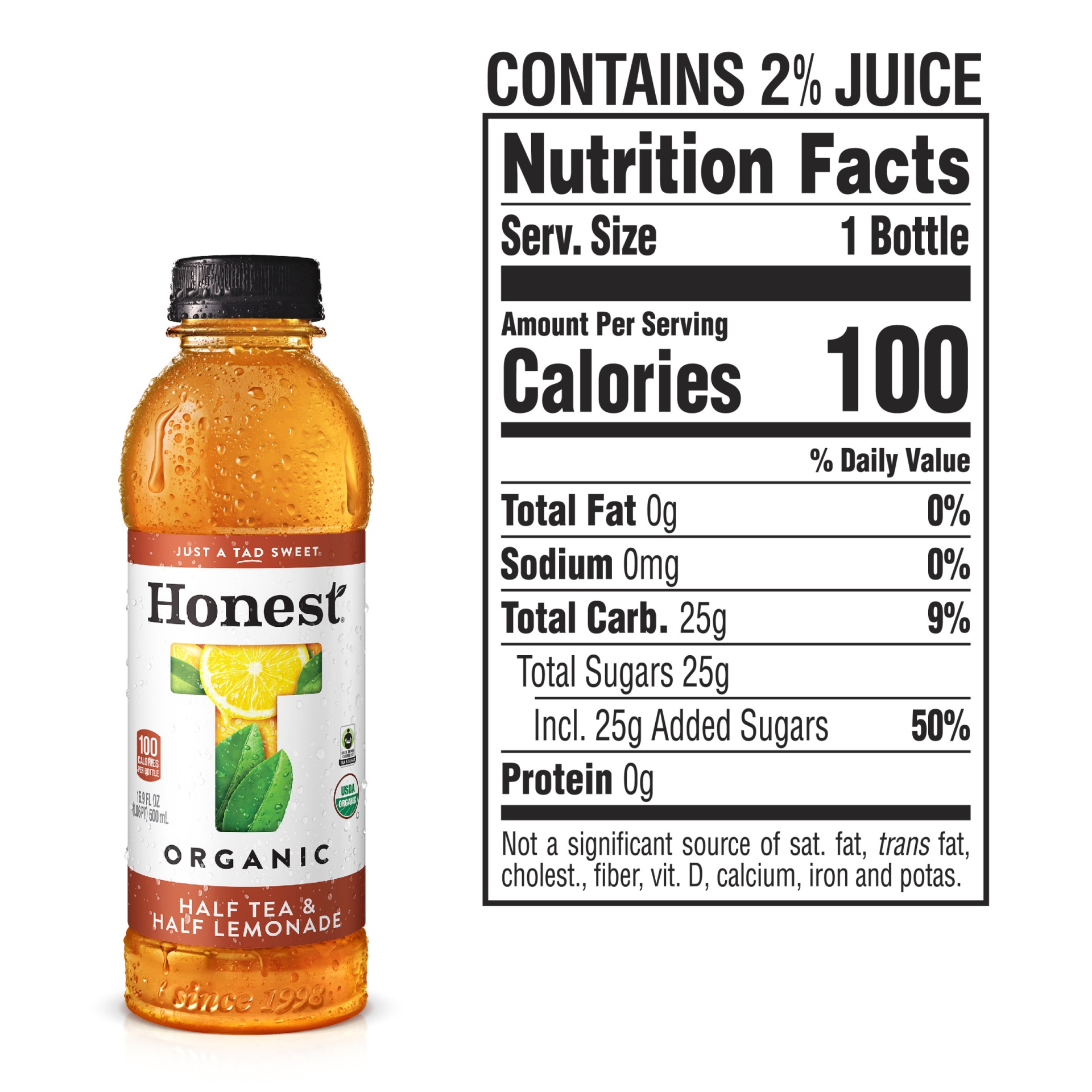 slide 16 of 17, Honest Tea Lemonade Half Half, 16.9 oz