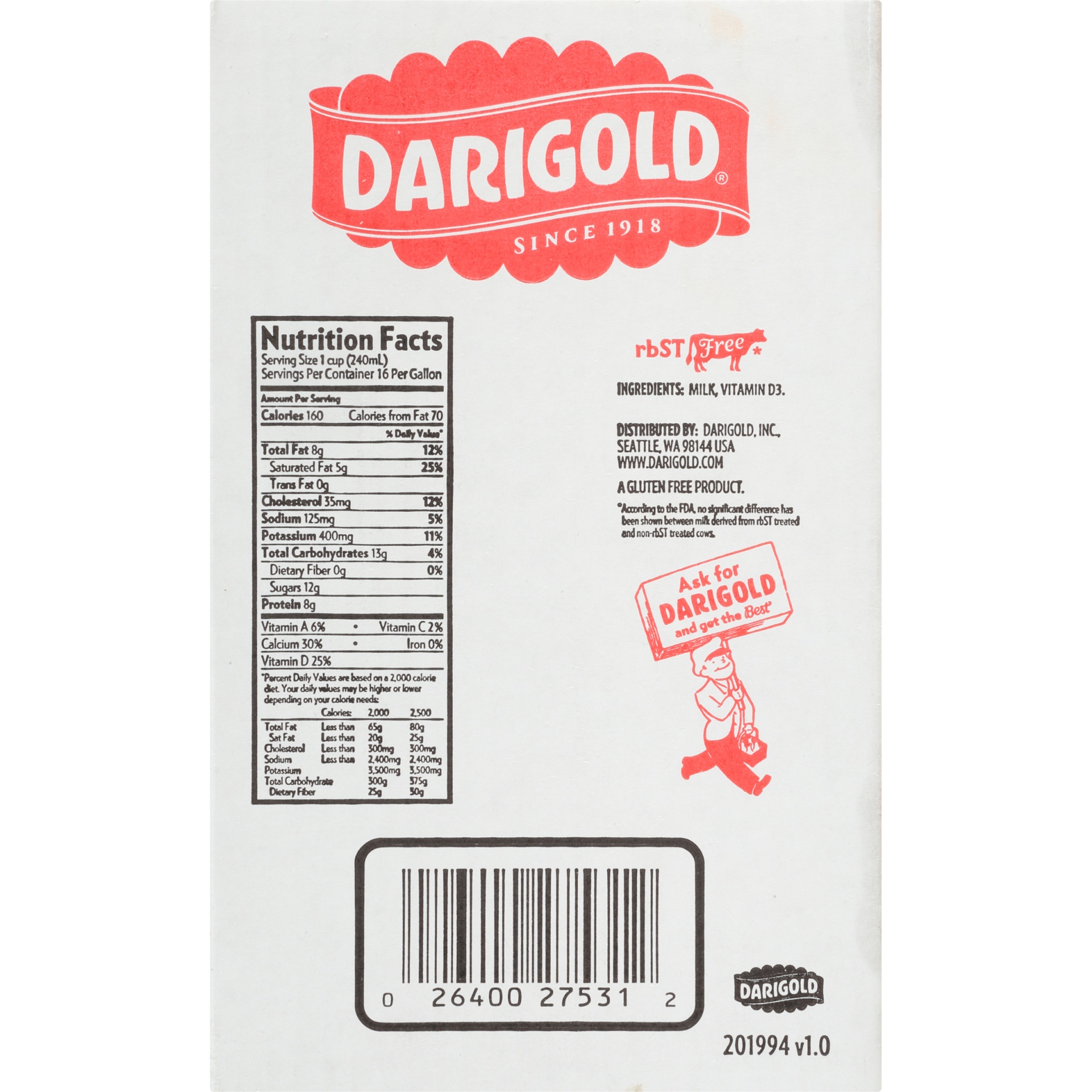 slide 4 of 7, D/Gold Cal Darigold Milk Homogenized Gallons 2 Pack, 2/1 gal