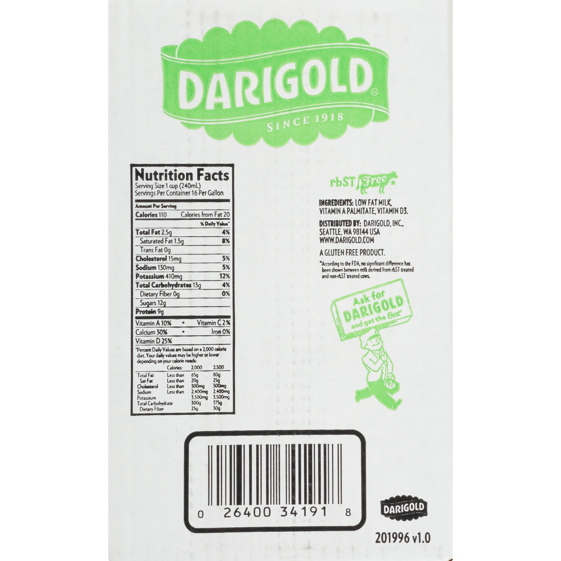 slide 4 of 7, Darigold Milk 1% Gallons 2 Pack, 2/1 gal