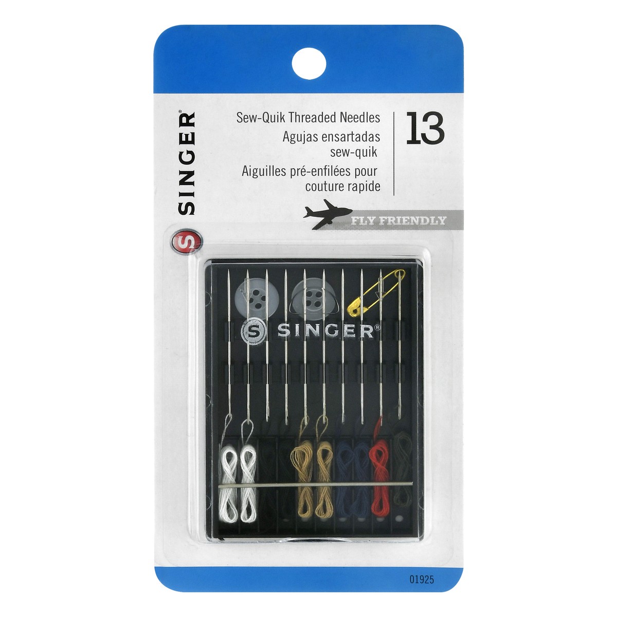 slide 9 of 9, SINGER Sew-Quick Threaded Hand Needles, 13 Count, 13 ct