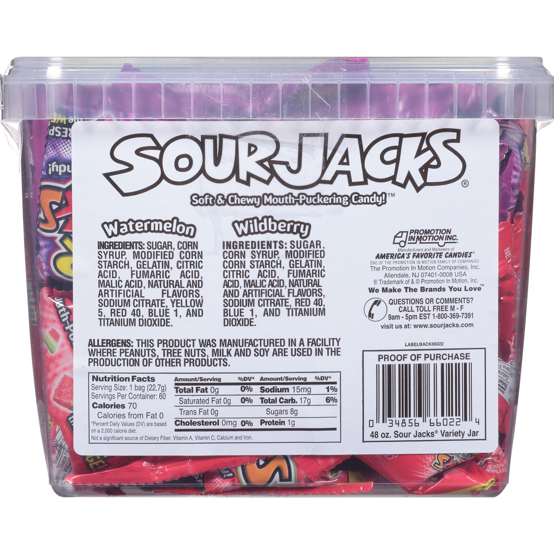 slide 6 of 9, Sour Jacks Tub, 60 ct