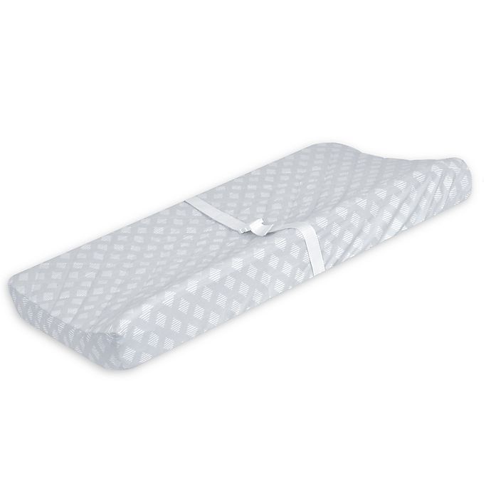 slide 1 of 1, Just Born Dream Changing Pad Cover - Grey/White, 1 ct