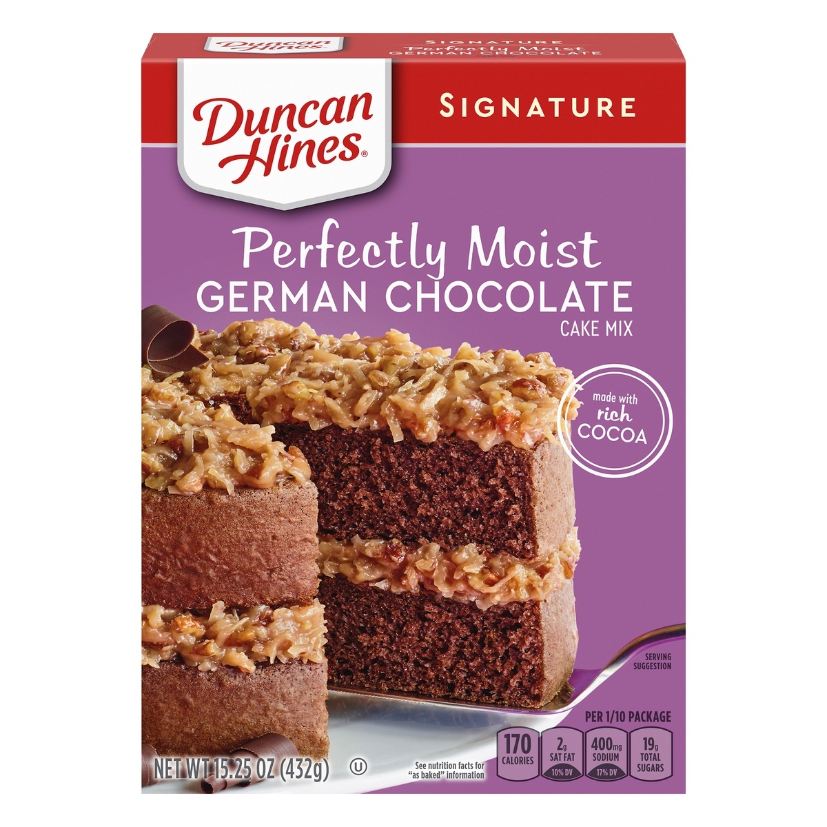 slide 1 of 1, Duncan Hines German Chocolate Cake Mix, 15.25 oz