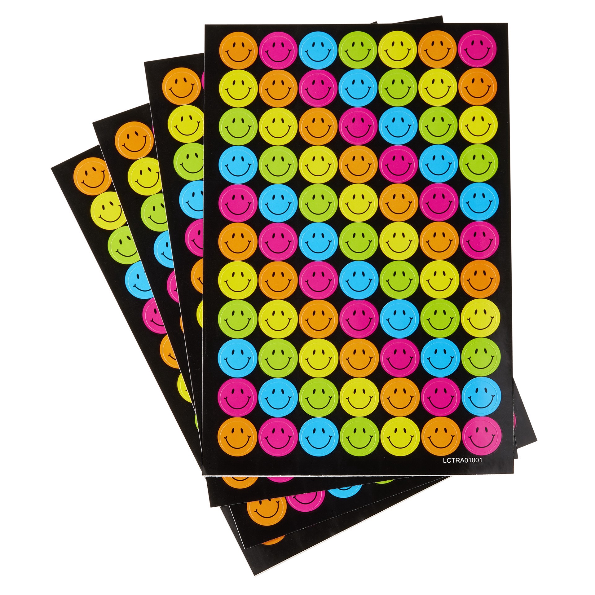 slide 2 of 3, Neon Smiley Face Stickers By Recollections, 1 ct