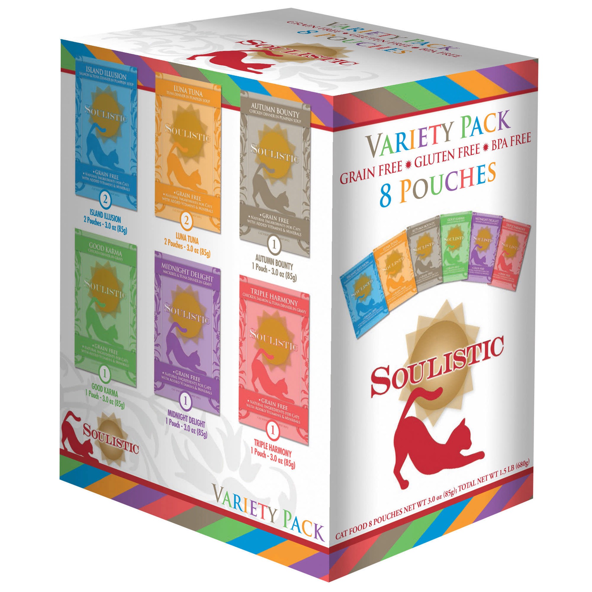 slide 1 of 1, Soulistic Original Recipes Variety Pack Wet Cat Food, 8 ct; 24 oz