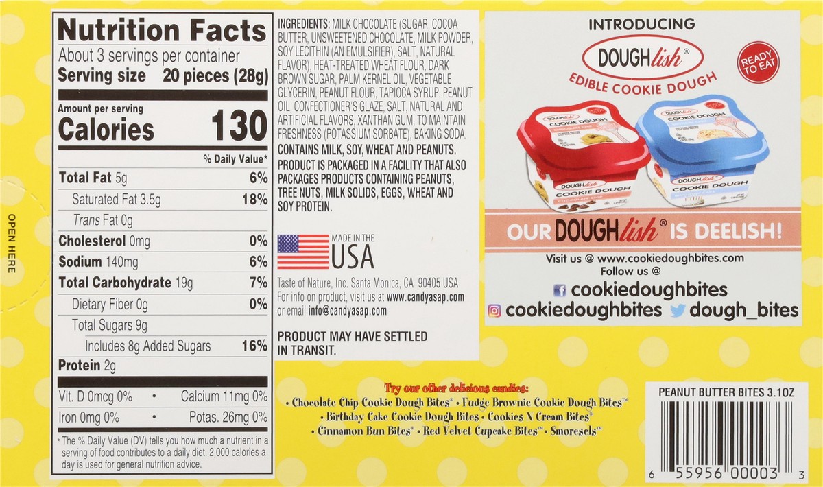 slide 7 of 13, Cookie Dough Bites Peanut Butter Bites 3.1 oz, 3.1 oz